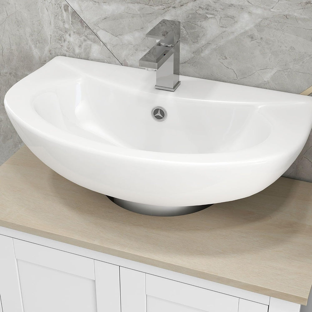 Under-Sink Bathroom Storage Cabinet with Adjustable Shelves