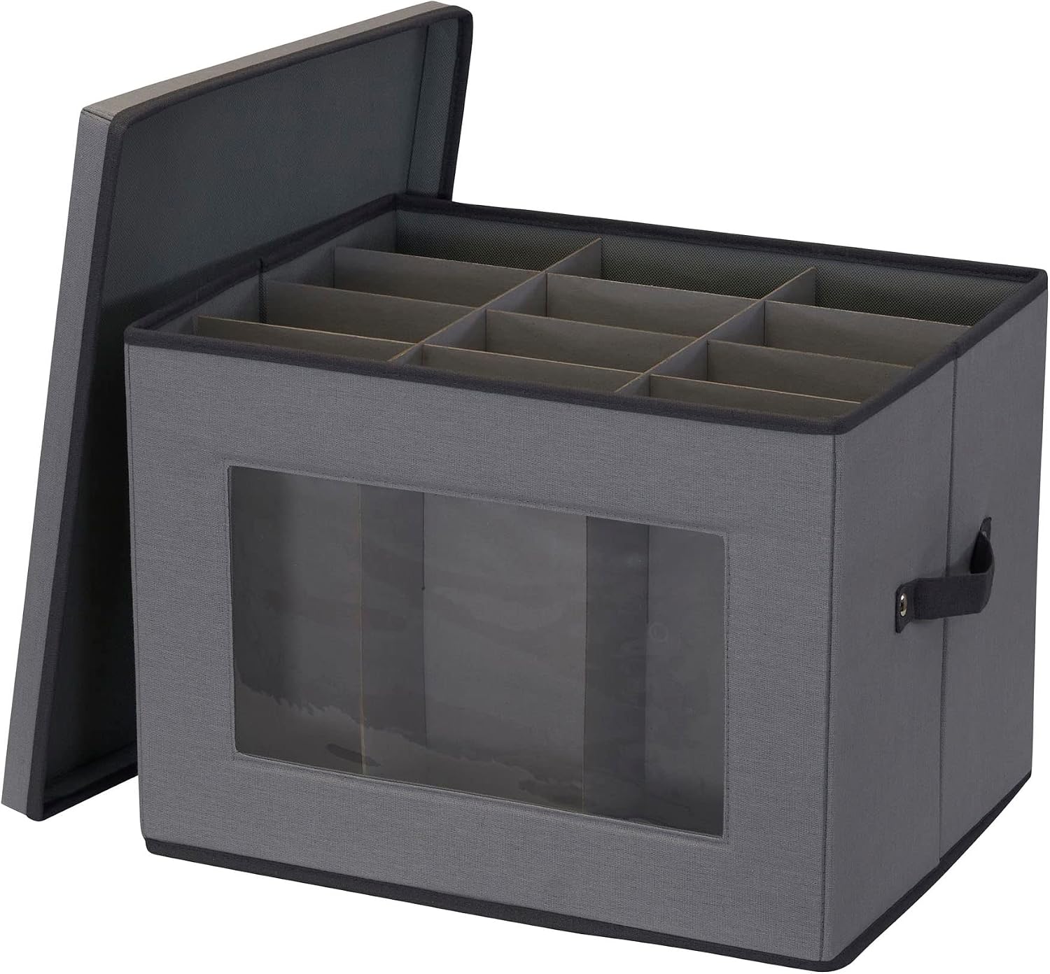 Household Essentials Tall Wine and Bottle Storage Chest, Gray