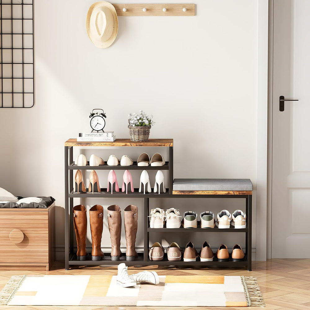 Shoe Rack,Freestanding Hidden Shoe Storage Organizer for Entryway, Shoe Bench...
