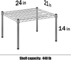 21" Deep x 24" Wide x 14" Height Wire Shelving Kit | 1-Tier | NSF Commercial Storage Rack Unit