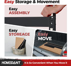 HOMEDANT 5 Tier Storage Shelves Adjustable Laminated Boltless Garage Metal Shelving Unit Heavy Duty Utility Rack Shelf Warehouse Pantry Closet Kitchen (10, (L) 48.1" W, Black)