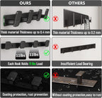 Coat Rack Wall Mount Coat Hooks - Black Hook Rack Wall Mount with 4 Hooks Aluminum Wall Rack Hooks for Hanging Coat Hat Bag Towel Hanger Rustproof Coat Holder