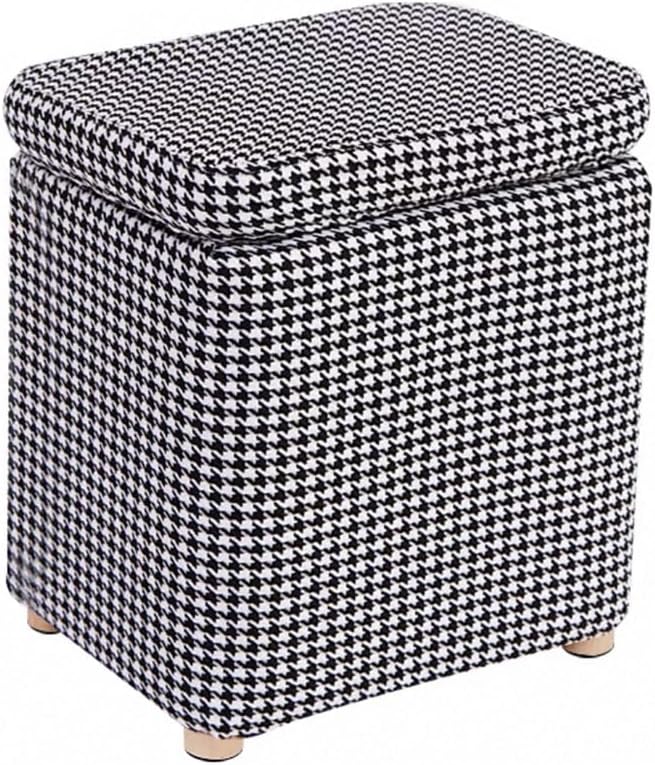 Storage Ottoman with Linen Removable Cover,Square Foot Rest Stool Hinged Lid ...