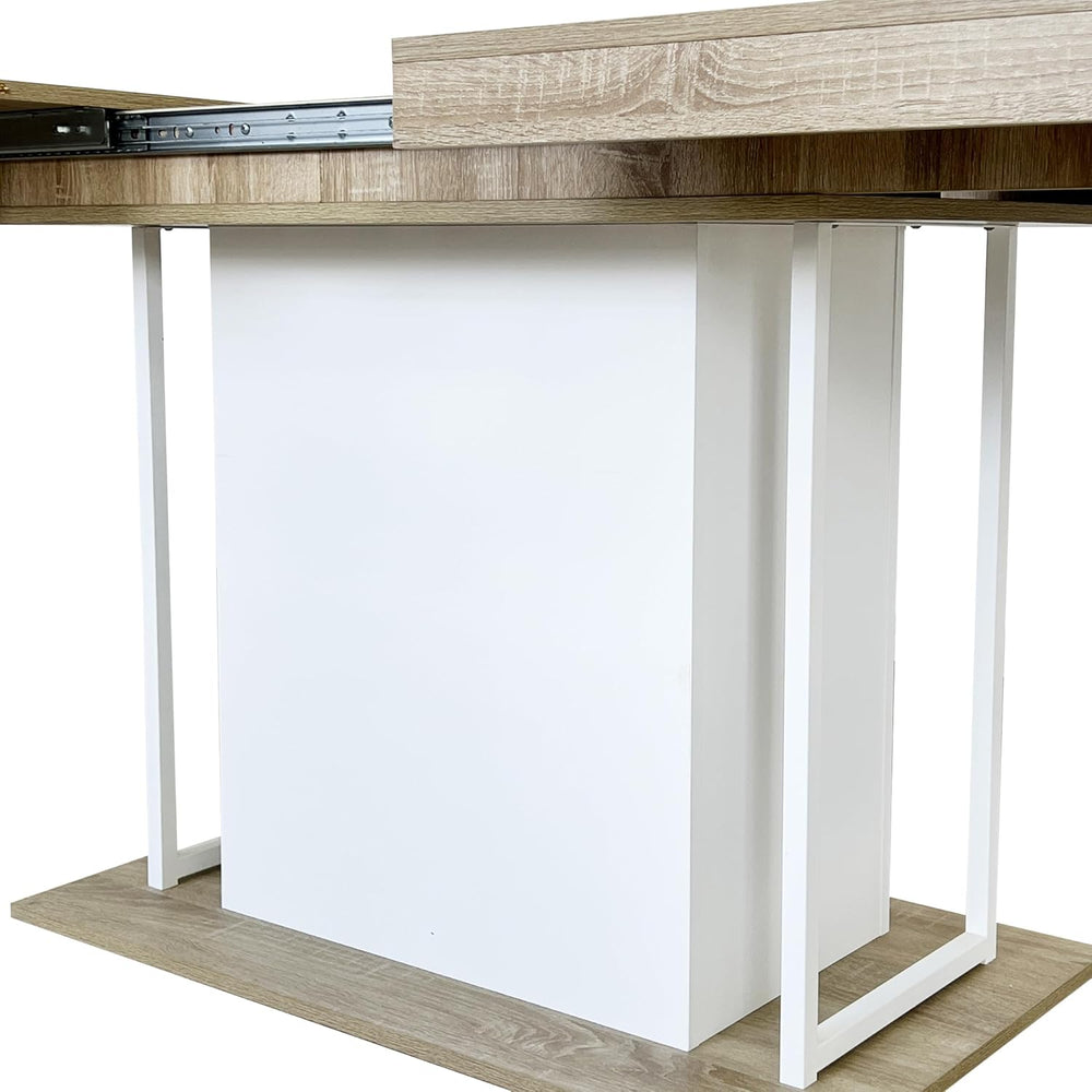 78.74"-62.99" Extendable Rectangle Dining Table for 6-10 Person,Whi...