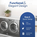 OfficeSimpli Large Washer Dryer Countertop 30 x 58 - Made in USA - Heavy-Duty Laundry Countertop Over Washer and Dryer, Laundry Room Countertop Organization Solution with Non-Slip Pads, Glacier White