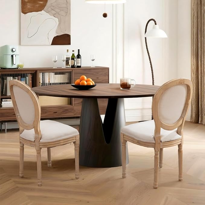 French Country Dining Chairs Set of 2,Farmhouse Upholstered Dining Room Chair...