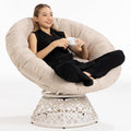 Bme 40" Ergonomic Wicker Papasan Chair