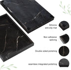 Brown Marble Tray,Pure Natural Vanity Tray,Marble Tray for Kitchen Counter Non-Ceramic/Non-Resin,Stone Trays 12 x 8 inch