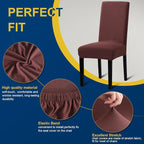 Dining Room Chair Covers - Stretch Kitchen/Dining Room Set of 4, Removable Washable Slipcovers for Home, Hotel, Banquet