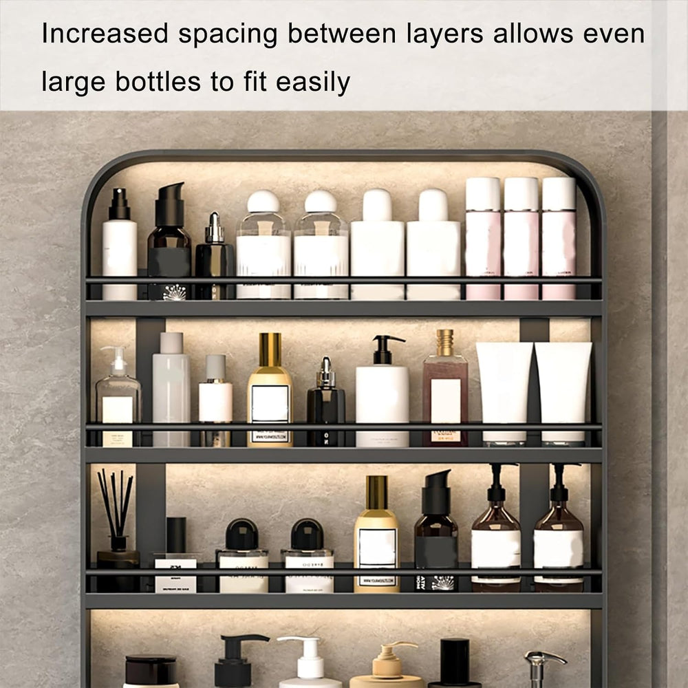 PAKMEZ Narrow Metal Storage Shelf, for Improved Space Utilization, Easy Assem...