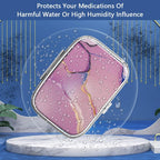 Pill Box 2 Compartment Small Pill Case,Portable for Pocket or Purse Pill Organizer Pill Container Holder to Hold Vitamins, Medication, Fish Oil and Supplements（36-Color Gradient