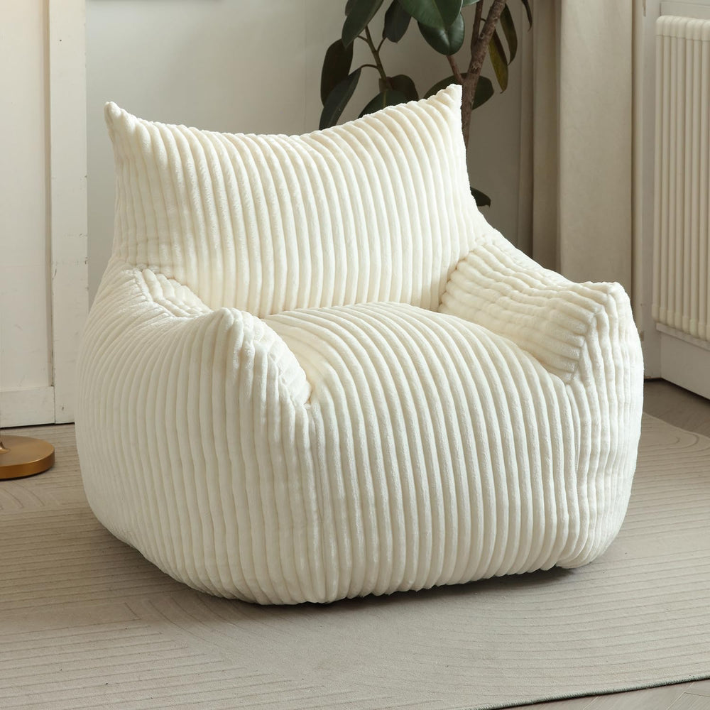Giant Bean Bag Chair for Adults, Oversized Beanbag Sofa with Armrests and Bac...
