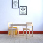 Baby Relax Hunter 3-Piece Kiddy Table & Chair, Natural/White Table Set