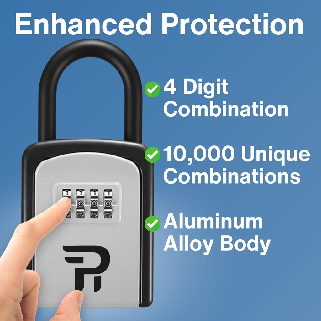 RUDY RUN Key Lock Box for Outside - Combination Realtor Lockbox for House Keys Outdoor