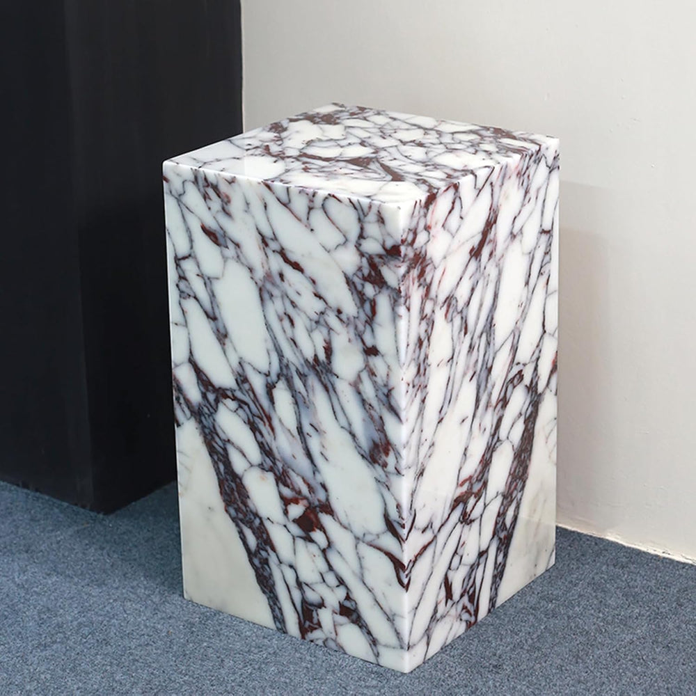 Luxury Marble Side Table,Square End Table for Modern Sofa and Bed, Living Roo...