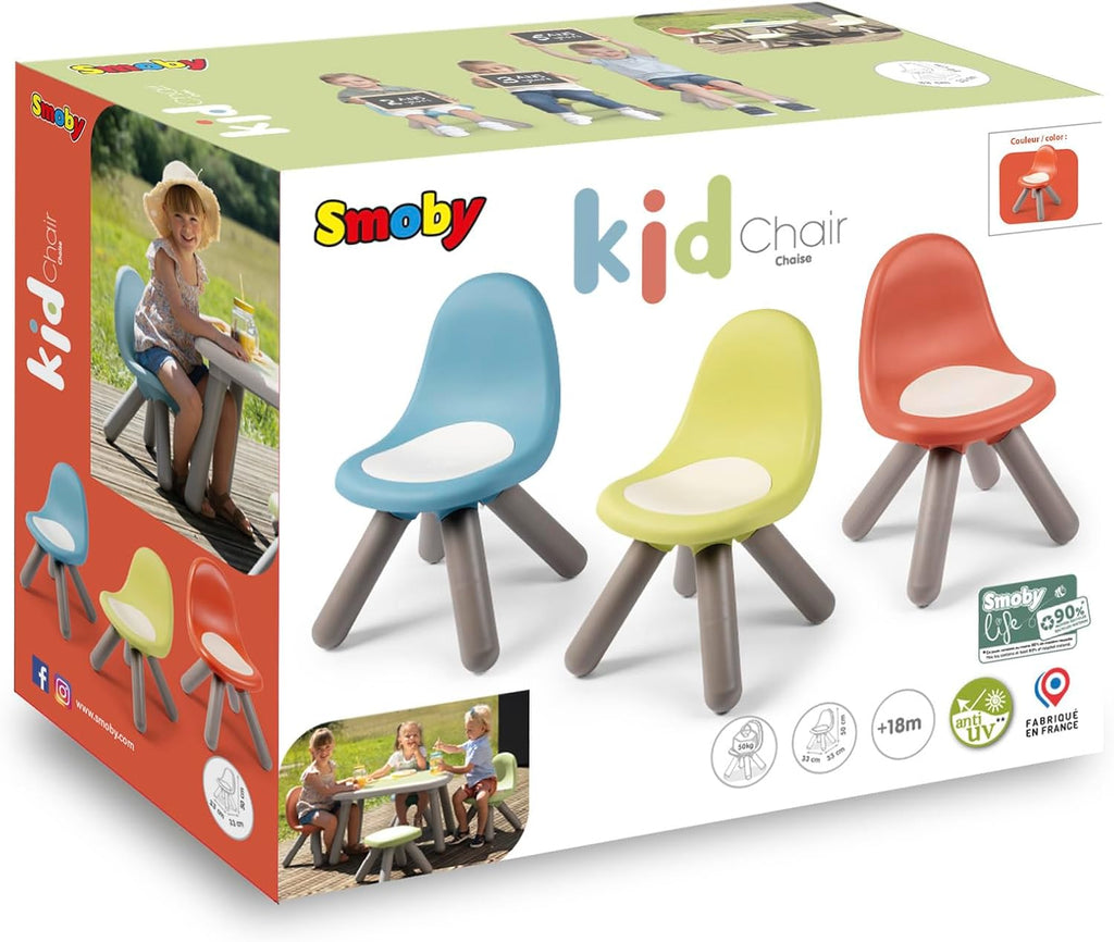 Smoby Life Kid Terracotta Chair - Indoor and Outdoor Use - Anti-UV Treated - Recycled Material - From 18 Months - Made in France