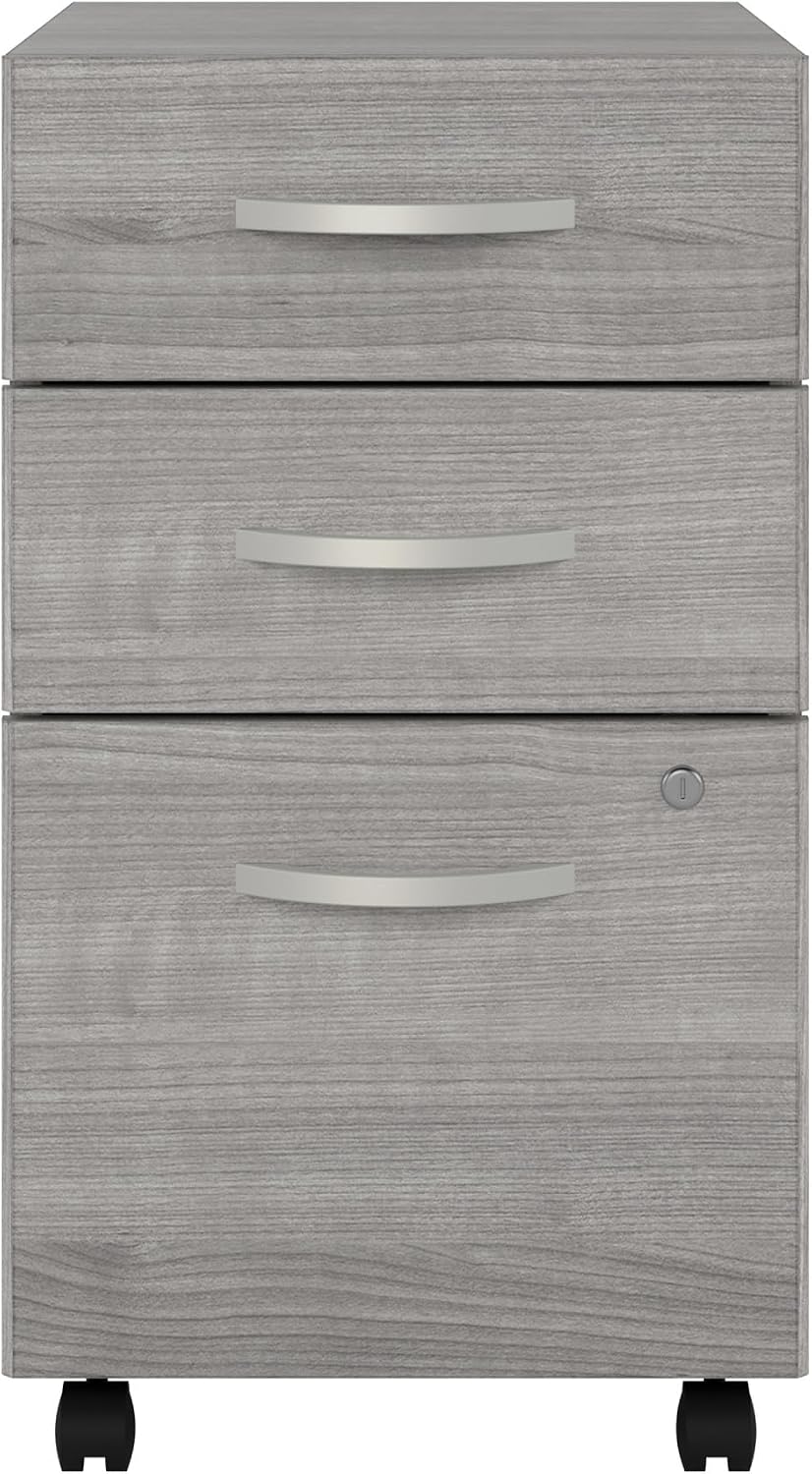 Bush Business Furniture Studio C 3 Drawer Mobile File Cabinet in Platinum Gra...