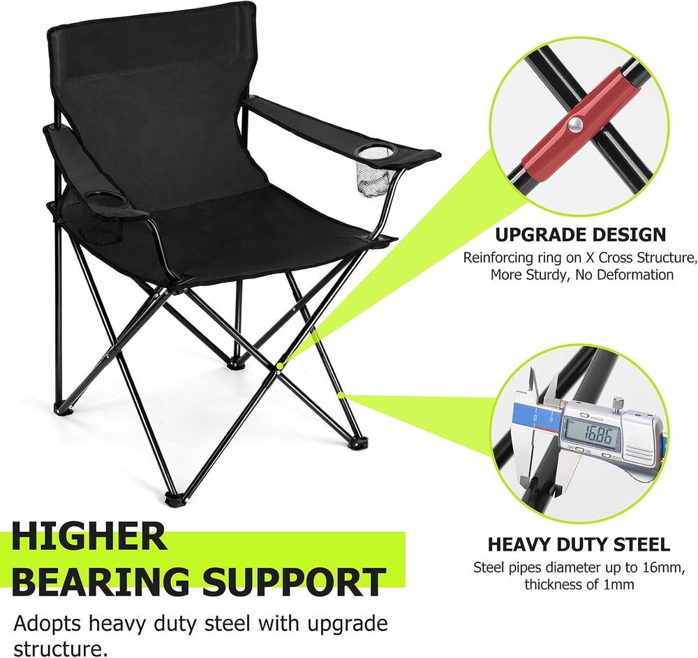 Joyfair Camping Lawn Chairs & Table Set, Large Beach Chairs for Outside |...