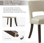 VKNOW Modern Dining Chairs Set of 6, Faux Leather Upholstered Dining Room Chair Kitchen Chairs, Farmhouse Dinner Chair for Kitchen Dining Room, Beige