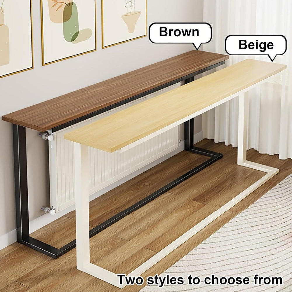 Over Radiator Shelf, Long Radiator Side Table, Sofa Table Behind Couch for Ho...