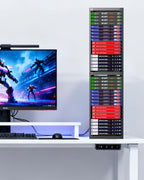 Nargos Video Game Storage Stand Tower for PS5/PS4/PS3/Xbox Series S & X/Xbox One, Universal Game Disc Holder Vertical Blu Ray Case Organizer, Black