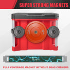 Magnetic Bar Mount Fits for Milwaukee Packout Toolbox, Powerful Magnet Tool Holder Strip Work on Packout Rails, Keeping Tools Handy