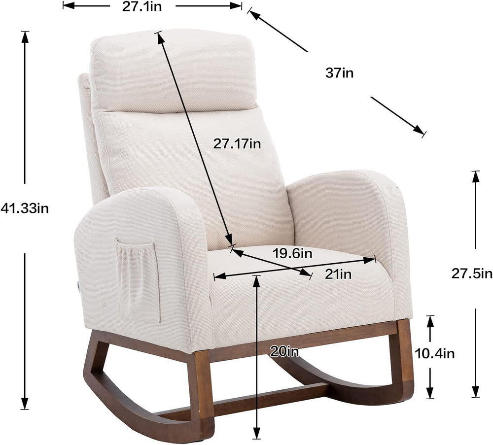 Rocking Chair,Nursing Chairs with Foot Rest for Mom, Rocker Glider Chair with...