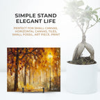 TR-LIFE 4 Pack 3 Inch Small Display Stands - Plate Holder Stand for Picture Frame, Book, Photo Easel (Black)