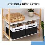 Criusia 8 Pack Large Storage Baskets for Room Organization, Multi-Purpose Bins for Closet, Shelves, Kitchen, Office, Decorative Fabric Foldable Storage Boxes with Handles (14L*10W*9.5H)