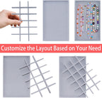 8 Pack Velvet Jewelry Trays X-Large Stackable Jewelry Drawer Organizer 8-Layer Jewellry Tray Set for Earrings, Necklaces, Rings,Bracelets with Removable Divider for Dresser & Vanity