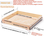 32''W x 21''D x 3''H Pull Out Cabinet Drawer Soft Close Slide Out Wood Organizer for Kitchen, Finished, Bottom and Side Assembly (Wood Drawer Part Width is 31inch)
