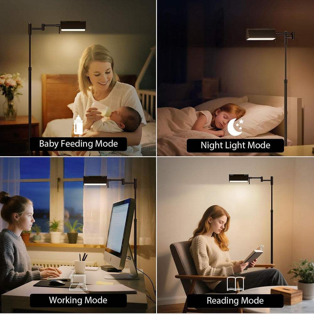 SUNMORY Dimmable LED Pharmacy Floor Lamps, 16W/1500LM Bright Reading Lamp