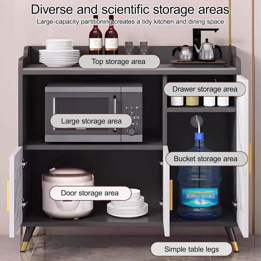 Sideboard Buffet, Wide Pantry Storage Cabinet, Tall Kitchen Storage Cabinet w...