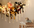 RelaxScene Stuffed Animal Hammock Corner Storage with LED Light - Plush Hammock Large Plushie Net