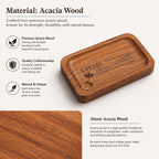 5th Anniversary Wedding Gifts for Wife, Husband – Handmade Acacia Wood Jewelry Tray, the Best Gift to Celebrate Five Years of Love.