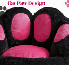 Achicsofar Bean Bag Chair for Adults Teens, Gaint Faux Fur Cat's Paw Shape Beanbag Chairs Memory Foam Filled Accent Floor Sofa for Reading, Gaming, Relaxing in Living Room, Bedroom, Dorm