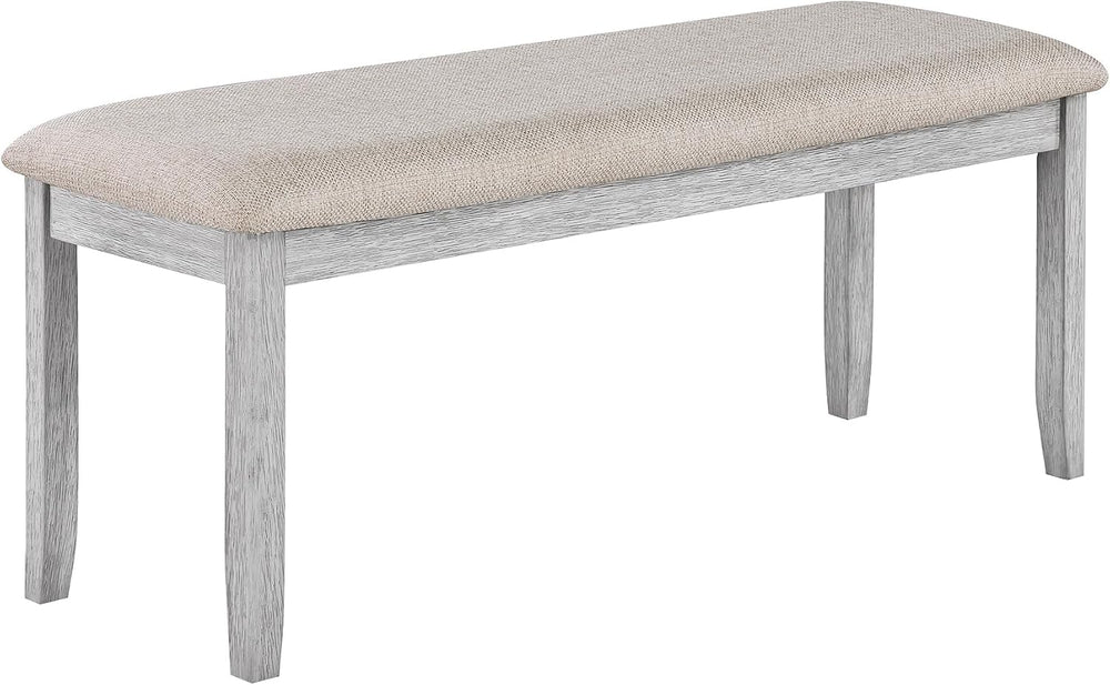 DUHOME 45 Inch Dining Bench, Linen Kitchen Distressed Wood Ottoman Seat | Sof...