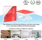 120PCS XHF Adhesive Cable Wire Clips Clear, Outdoor Christmas Light Clips, Cable Holder Staples Cable Management Wire Organizer Cord for Under Desk, Car, Wall, TV PC Ethernet Cable