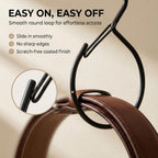 Scarf Hangers and Holder for Closet, 4 Pack Rust-Resistant Belt Hooks for Closet, S-Shaped Metal Belt Organizers, 15 lbs Heavy-Duty, Black, with 4 Lavender Sachets