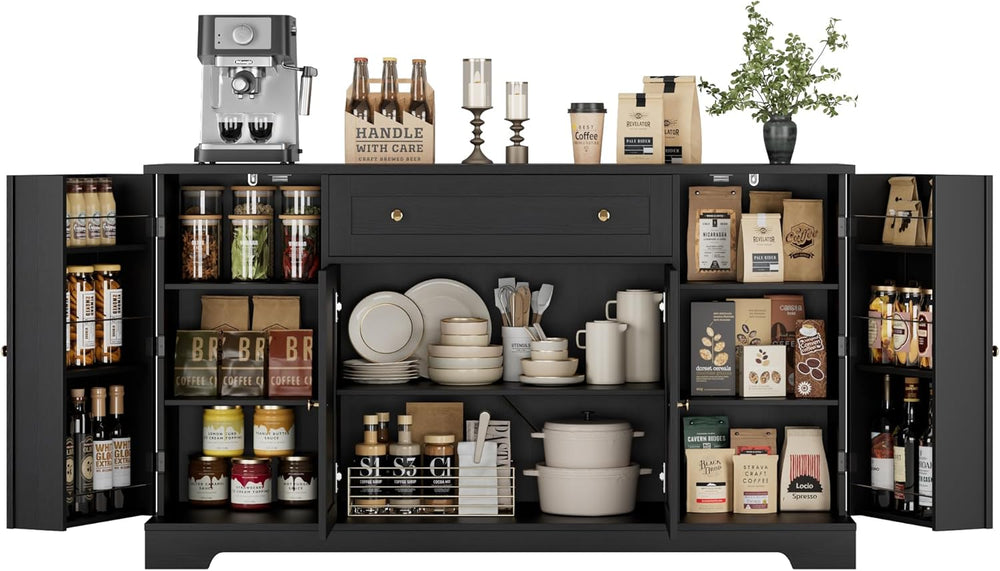 HITHOS 54" Buffet Cabinet with Storage, Modern Kitchen Buffet Sideboard ...