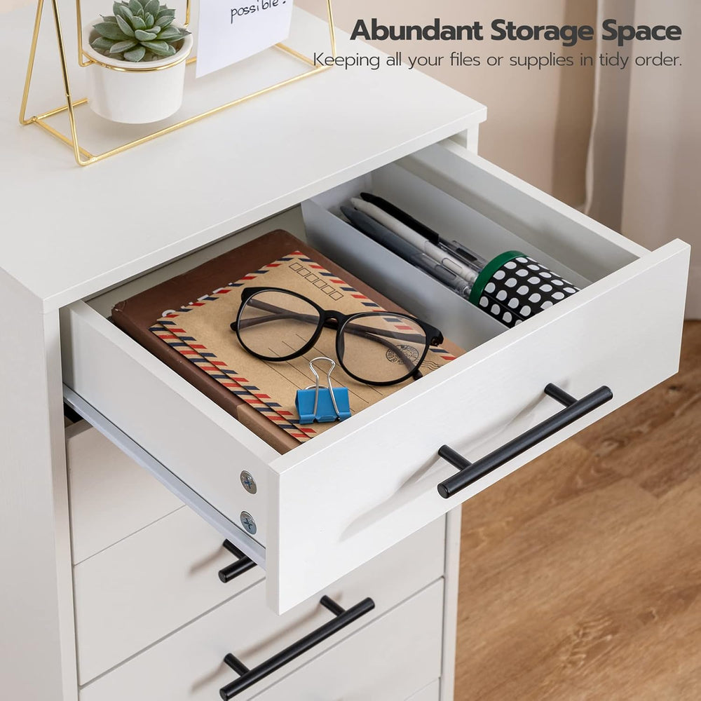 HOOBRO 7-Drawer File Cabinet, Wooden Office Cabinet with Drawers, Mobile Stor...