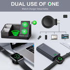 Black Leather Desk Organizer With Charging Station,Office Supplies Desk Accessories,Pen Holder for Desk,Remote Control Holder,Desk Organizer With Phone Charger,Nightstand Desktop Organizer