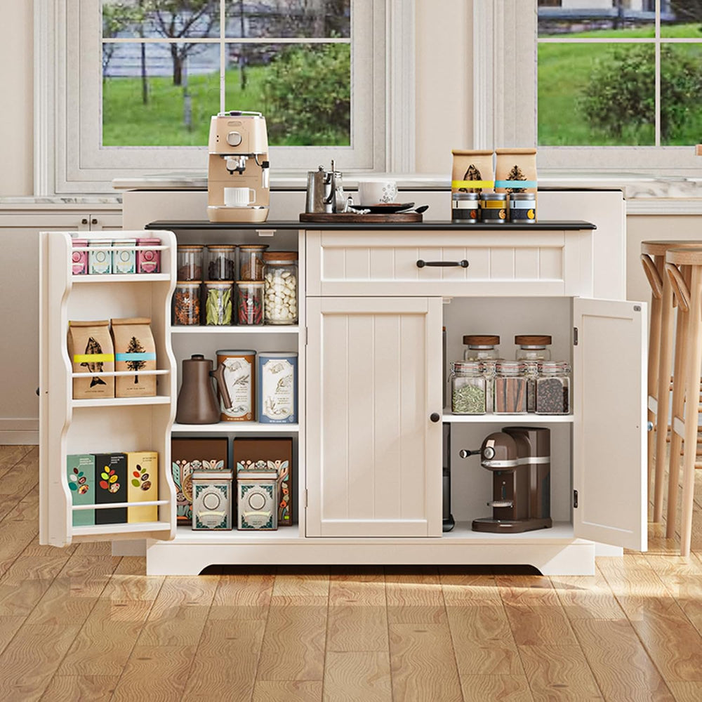 Gizoon Kitchen Coffee Bar Cabinet with Storage Kitchen Sideboard Buffet Cabin...