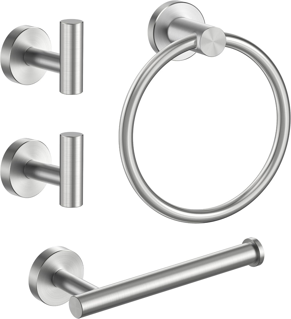 FORIOUS Bathroom Accessories Set, 4-Piece Bathroom Hardware Set