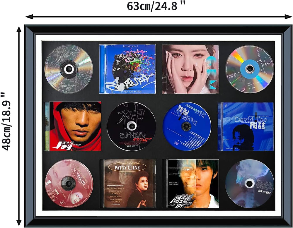 CD Case,CD/DVD Storage Rack Stand,Wood CD Display case/Frame,with high-defini...