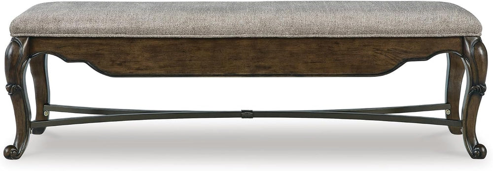 Signature Design by Ashley Maylee Upholstered Dining Bench, 63", Storage...
