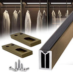 Square Closet Rods-Cuttable, Removable-Heavy Duty Black Wardrobe Rods and Brackets-Commercial, 12 16 18 24 28 30 60 72 In-Suitable for.Laundry.Home.Hotel.Clothing Store (Champagne,72in)