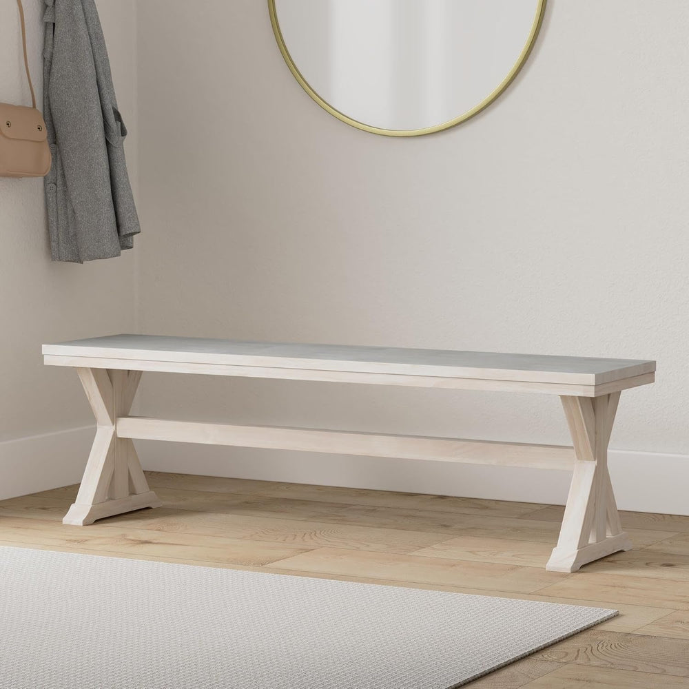 IC International Concepts, Canyon Collection Solid Bench, Solid Real Wood, St...