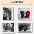 HAYVAN Hat Organizer for Baseball Caps 2 Packs, Acrylic Cap Storage Holder for Ball Cap, Golf Cap, Trucker Hat - Install-free | Easy Grab | Gift Idea | Minimalist(Black)