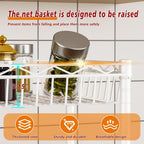 6 Tier Basket Shelf Wire Shelving Unit Adjustable Storage Shelves Big Basket Rack for Garage Kitchen Office Pantry Corner 17.2" Dx12.2 Wx63 H White